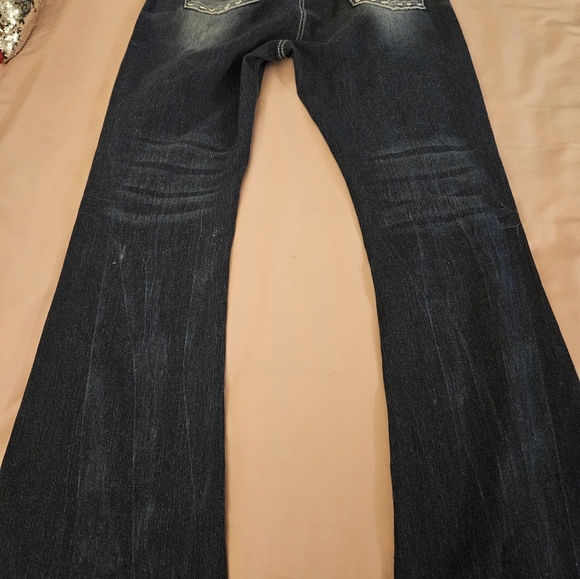 Dark Blue Jeans with Embroidered Pockets Size XL‎ - Picture 7 of 7